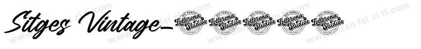 Sitges Vintage字体转换